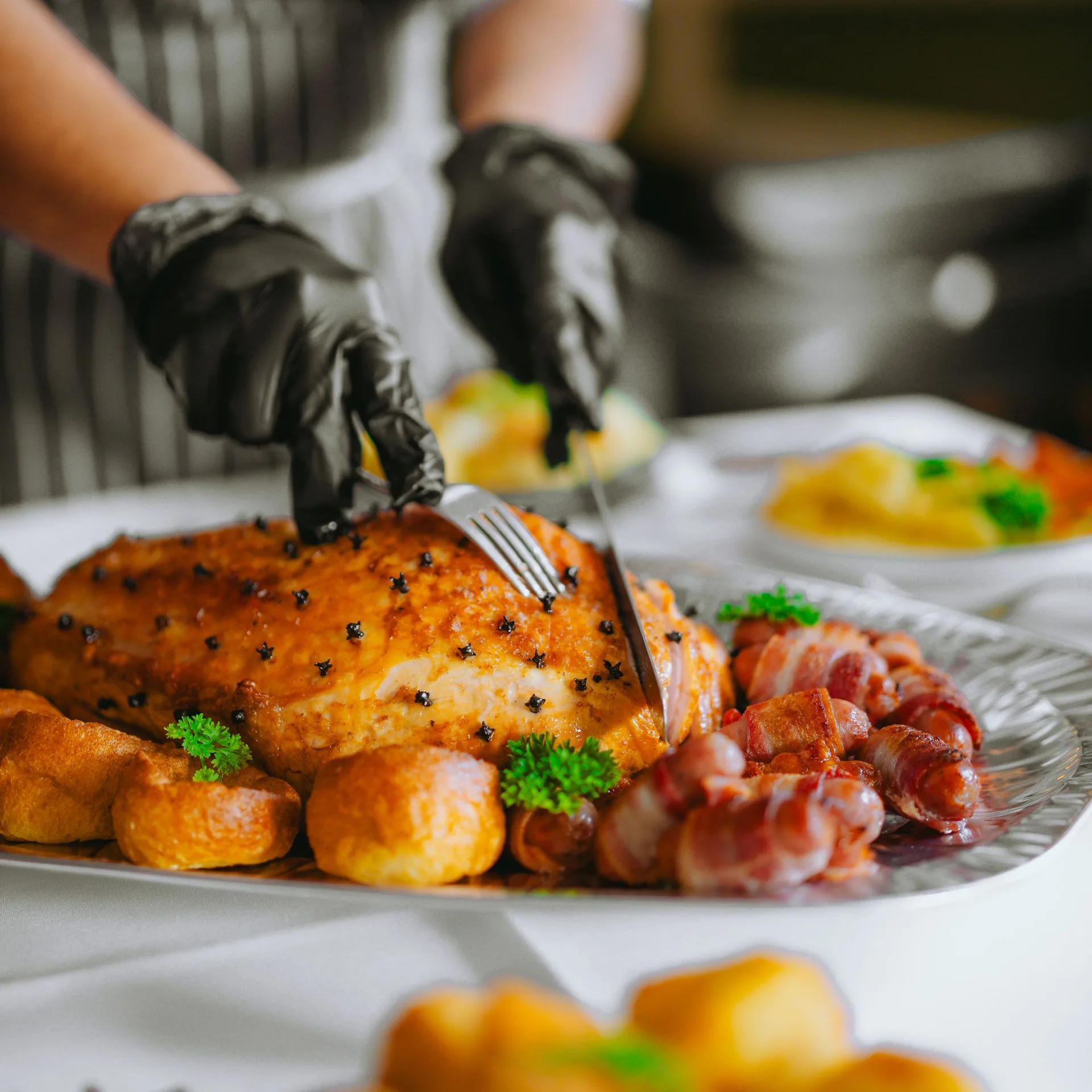 Roast Turkey Breast & Honey Glazed Ham